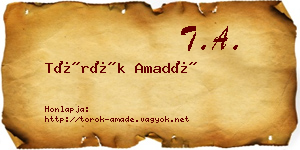 Török Amadé névjegykártya